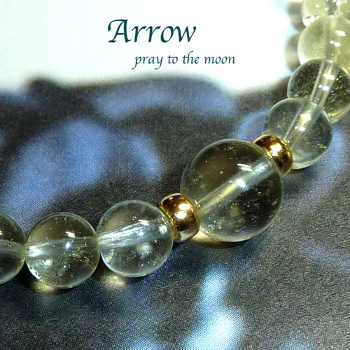 カルマを浄化＊リビアングラスブレスレット＊K18 ブレスレット Arrow