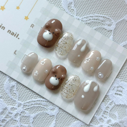 オーダーネイルチップ くまネイル ネイルチップ（つけ爪） lapin nail  