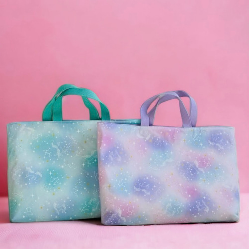 Amazon.co.jp: 星座とユニコーンピンク)×ピンク レッスンバッグ