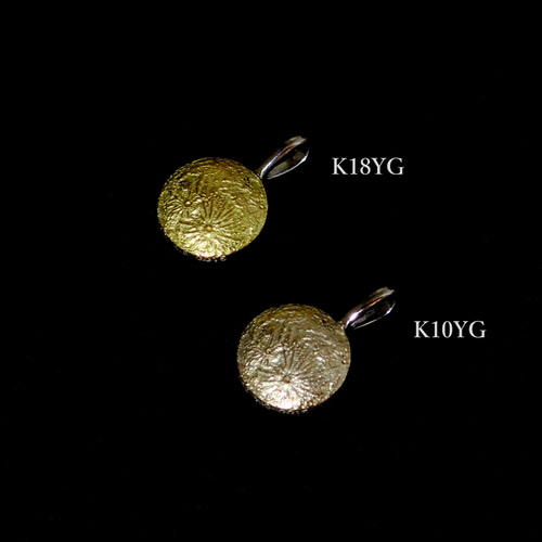 月と太陽のリバーシブルペンダント（K10 ダイヤモンド カラーストーン