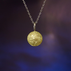月と太陽のリバーシブルペンダント（K10 ダイヤモンド カラーストーン） 3枚目の画像