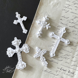 十字架 クロス 5点set アンティーク、ヴィンテージ風 3枚目の画像