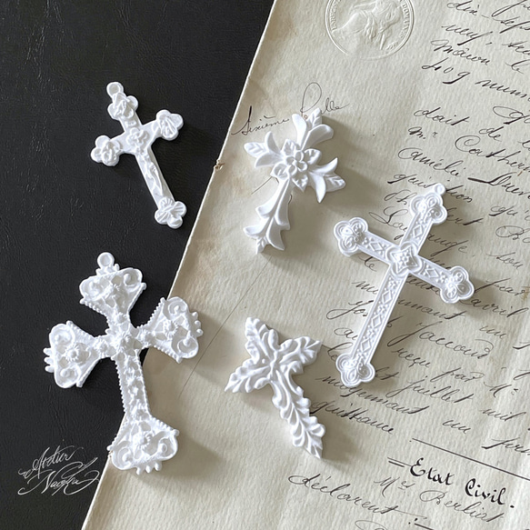 十字架 クロス 5点set アンティーク、ヴィンテージ風 3枚目の画像