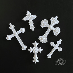 十字架 クロス 5点set アンティーク、ヴィンテージ風 2枚目の画像