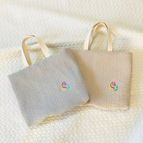 ベビーダイナソー レッスンバッグ 入園入学 恐竜 刺繍 イブル