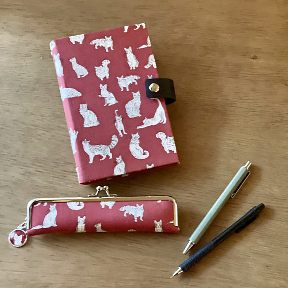 Happy Bag 着せ替えができるシステム手帳・スリムペンケース(LIBERTY・Meow) 1枚目の画像