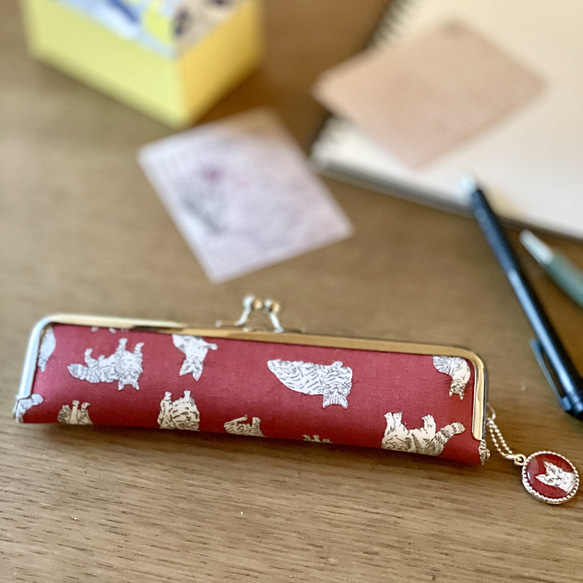 Happy Bag 着せ替えができるシステム手帳・スリムペンケース(LIBERTY・Meow) 2枚目の画像