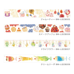 新入荷！お洒落なマスキングテープ！『 BGM  「ライフ“箔押し”ジャム—ティ— 」』～30mm×5m巻き　1個～ 5枚目の画像