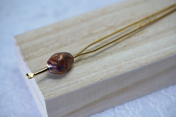 ～着物髪飾り＊個性ある煌めきを～【marble bijou / かんざし】 2枚目の画像