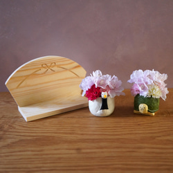 桜と鶴亀のアレンジ＊３点セット　アートフラワー　桜ハンドメイド2024　合格祝い　還暦　喜寿　 3枚目の画像