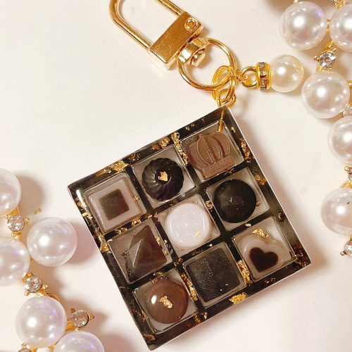 バレンタインチョコレート◇シャカシャカキーホルダー フェイク