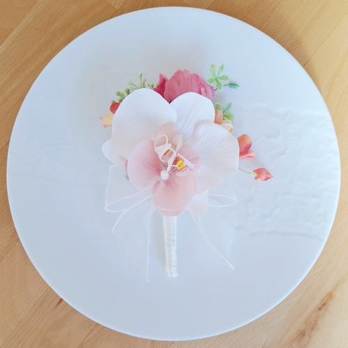 胡蝶蘭とアンスリウムのボリュームブーケ&ブートニア❀ウェディング