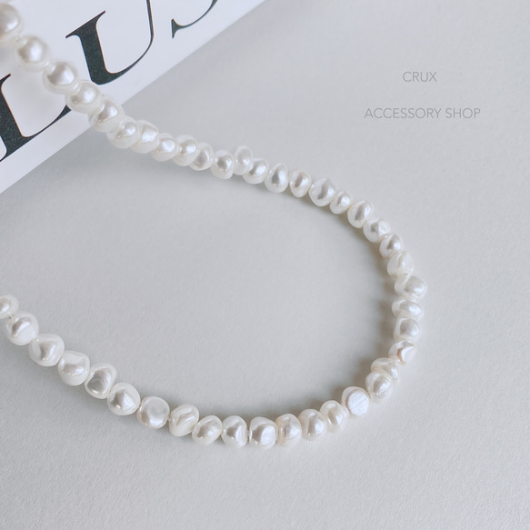 [14kgf]N29 baroque pearl necklace#大人フォーマル2024 5枚目の画像