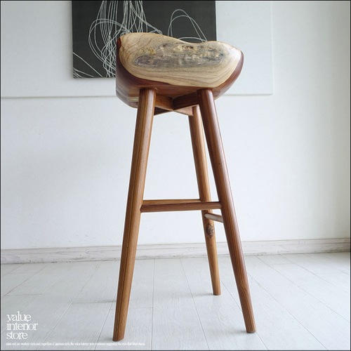 チーク無垢材 バースツールPriv/03 椅子 カウンターチェア ハイ