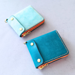 厚い革1枚のL字ファスナー財布 MARGOT/マルゴー オレンジ 厚い革1枚のL字ファスナー財布 MARGOT/マルゴー オレンジ