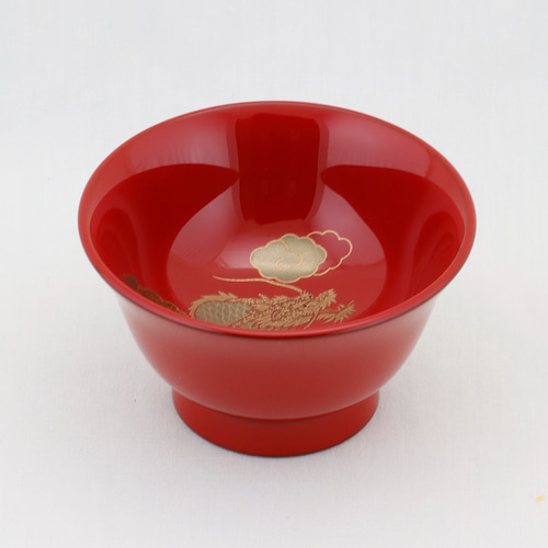 伝統工芸 輪島塗 ぐいのみ「朱塗～干支 辰蒔絵」 【17-6】 おちょこ