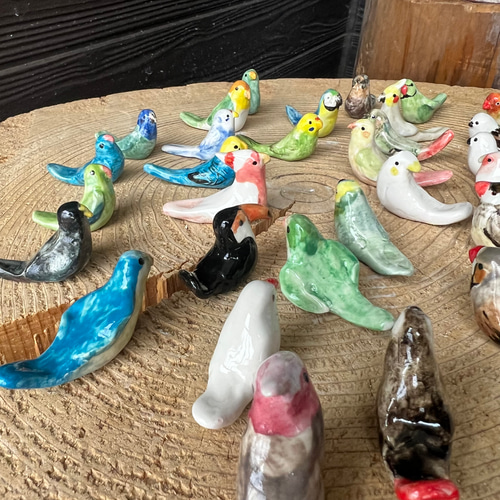 鳥さん箸置き【セキセイインコ】 箸・箸置き studio Wallis 通販