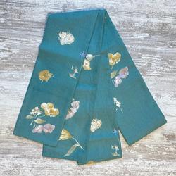 ⭐️半襟⭐️ 格子と水玉の刺繍レース　半衿　ハンドメイド　生地 洗える半衿 高級ちりめん化繊 【ﾐﾆ水玉ﾄﾞｯﾄ柄】定番で合わせ