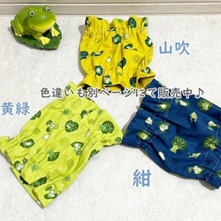 【NEW】 スヌード 小さなカエル 【黄緑】 たれ耳わんこ  ドッグウェア 犬服 小型犬 蛙 かえる 5枚目の画像