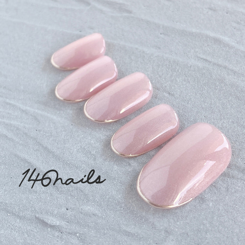 smart french mag (pink) - マグネットネイル/ミラーフレンチ／ピンク  