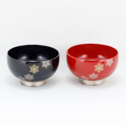 伝統工芸 輪島塗 ブレスレット「洗朱塗～銀線蒔絵」 【83