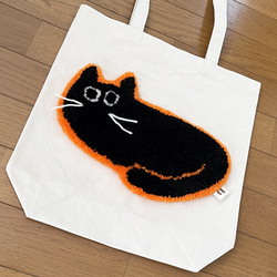 ★Nyan bag★ 我在帆布手提包裡加了一個可愛的貓地毯♪♪ 第1張的照片