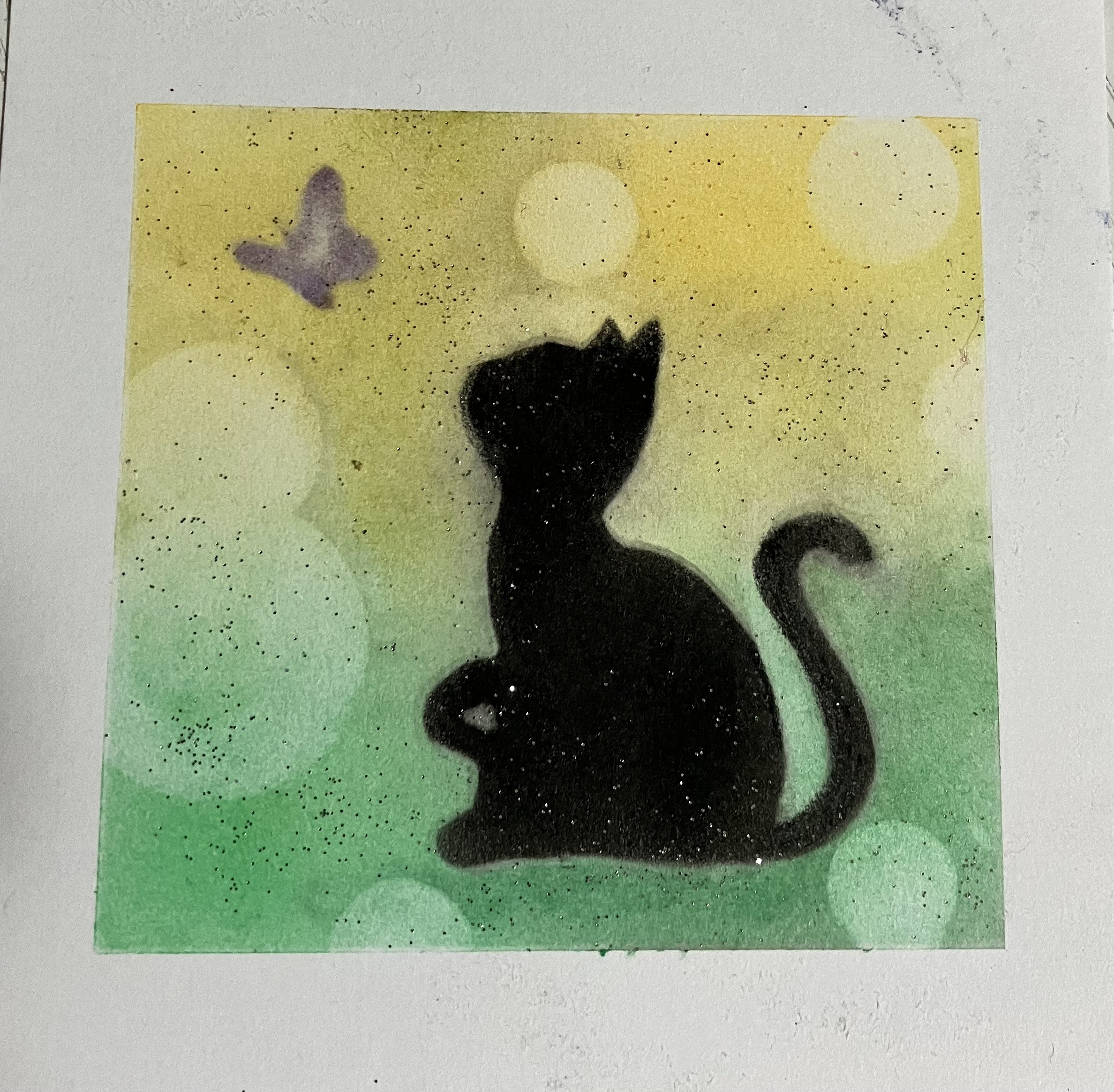 猫のパステル画（サイン入り） 0_7d61fa88fab4f705d624217ec649