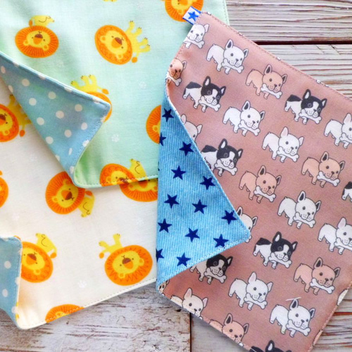 ハンドメイド♡6重ガーゼハンカチ 手荒い ブタさんセット 