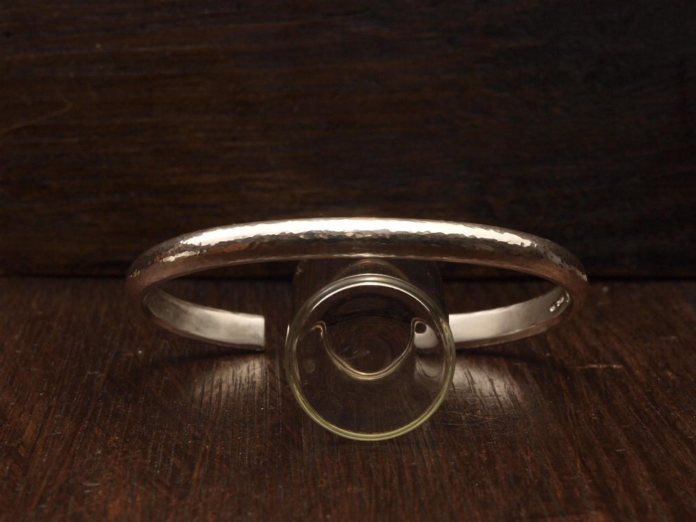 silver950-鍛造バングル　甲丸槌目｜素材-シルバー950／STARTWIST／スターツイスト