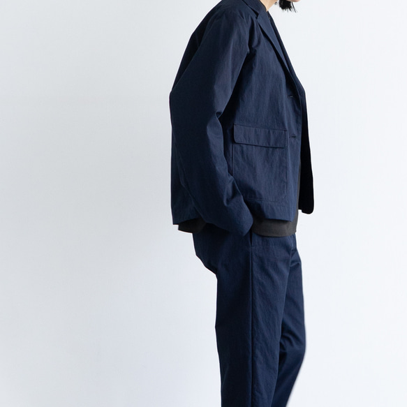 ワッシャーコットンナイロンボトム/navy blazer 10枚目の画像