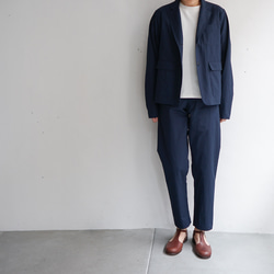 ワッシャーコットンナイロンボトム/navy blazer 4枚目の画像