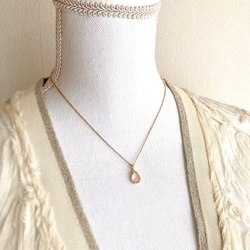 クリスタルストーン ネックレス 約45cm BLUE MOONSTONE MOON NECKLACE(2JN1011)K10 ネックレス｜スター