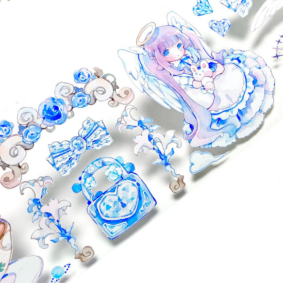s-297○海外マスキングテープ 切り売り ／ 海外マステ ユニコーン 人魚 