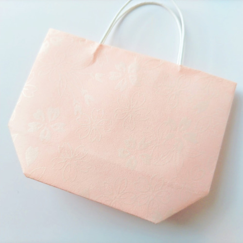桜柄のミニ紙袋 1枚から購入OK！メッセージタグ付き【受注製作