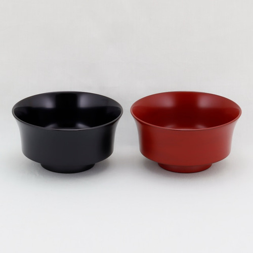 伝統工芸 輪島塗 夫婦飯椀「ペア～角型 無地」 【12-1】 お椀・ボウル