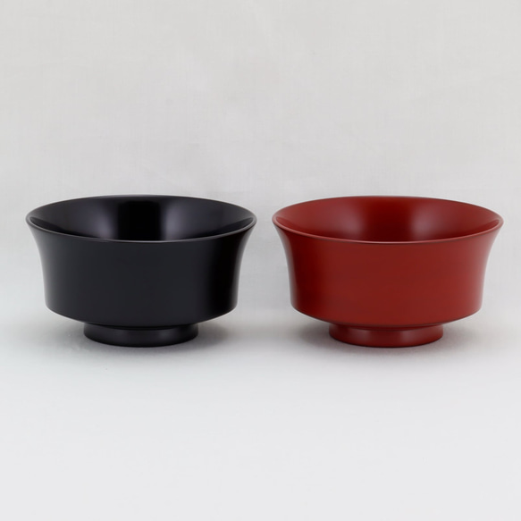 伝統工芸 輪島塗 夫婦飯椀「ペア～角型 無地」 【12-1】 お椀・ボウル