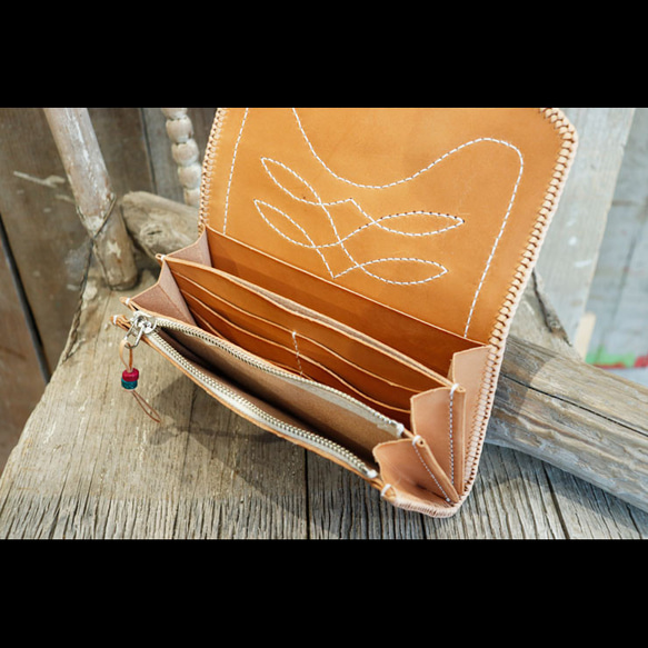 【長財布】ビンテージのセラーペラグとビンテージ風コンチョを使用 