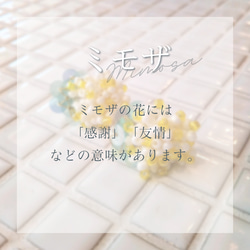 ミモザ Mimosa　ビーズ ピアス イヤリング 2枚目の画像