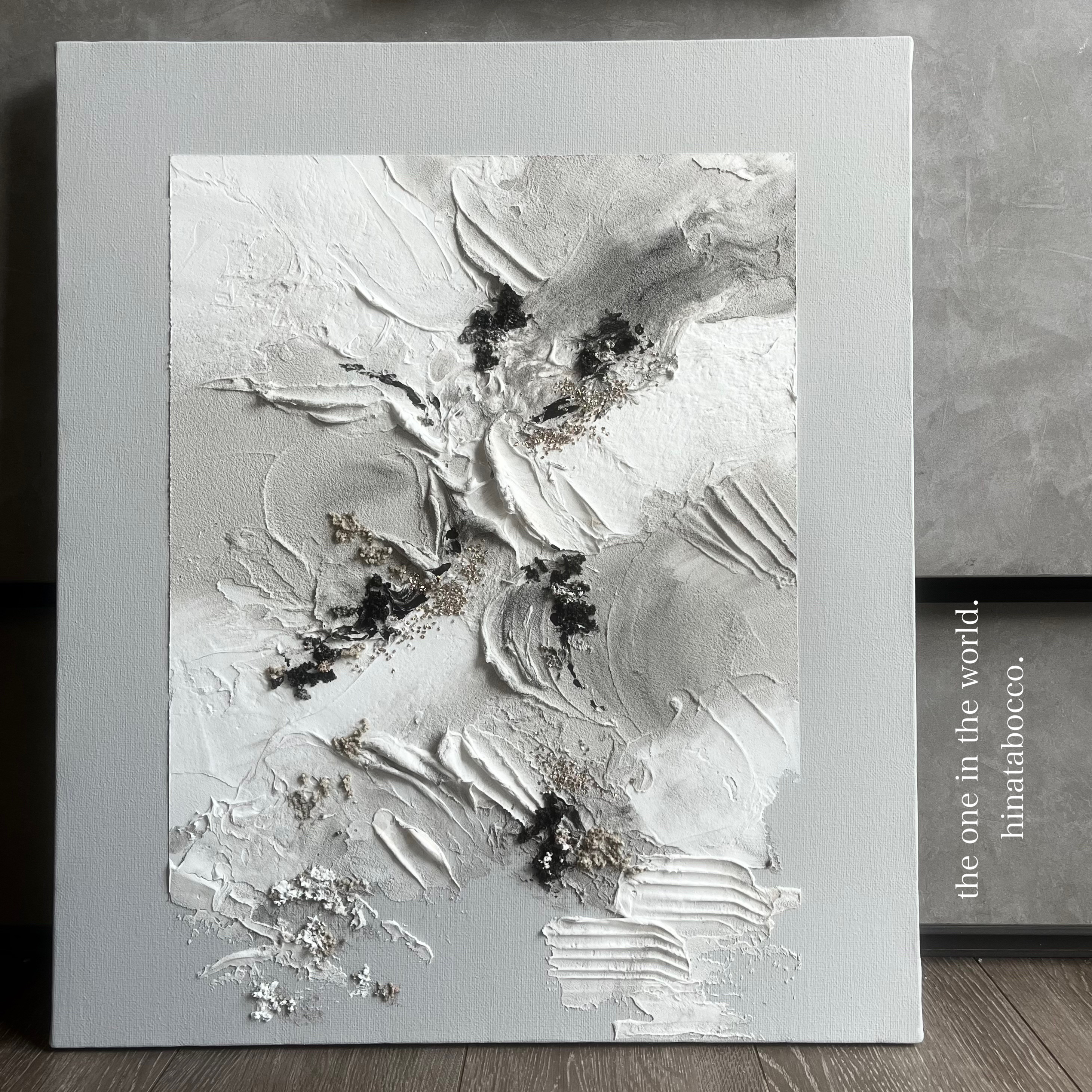 現代アート 53×45.5㎝ テクスチャーアート 大きめ モダン アート