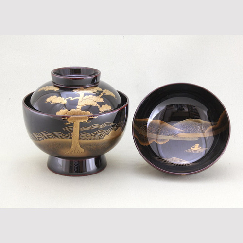 輪島塗 夫婦椀 茶碗 和食器 伝統工芸 8-1 輪島塗 夫婦椀／鉄線蒔絵／ペア | 輪島塗 加藤漆器店 公式