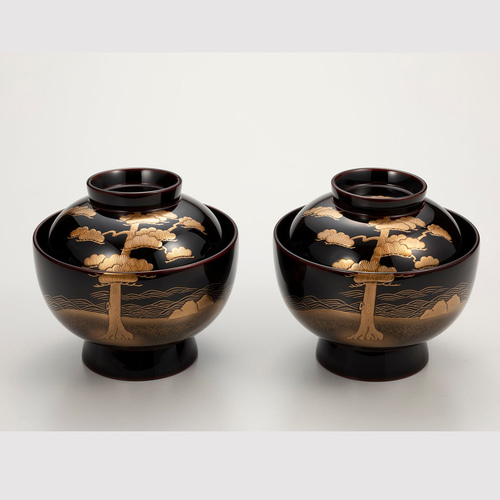 伝統工芸 輪島塗 夫婦雑煮椀「松島蒔絵」 【13】 お椀・ボウル 伝統工芸 輪島塗 夫婦雑煮椀「松島蒔絵」 【13】 お椀・ボウル