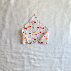 【100~110】入園入学　ひらひらギャザーエプロン・三角巾　2点セット　愛らしい花柄　 7枚目の画像