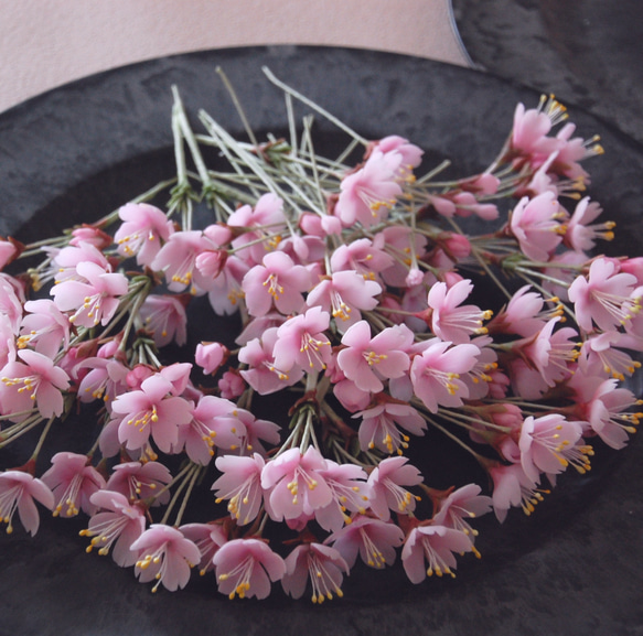 ◆粘土のお花◆　桜【波佐見焼】　凛ベース S933 9枚目の画像