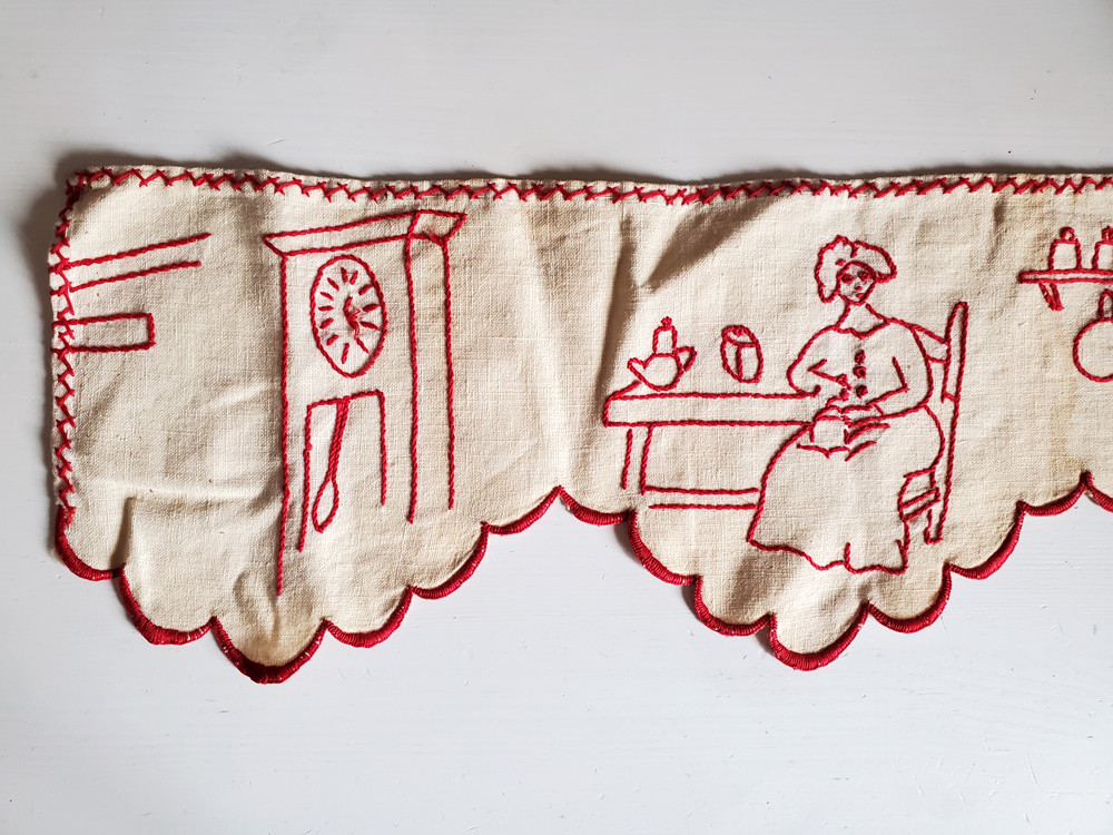 フランスヴィンテージ 刺繍リボントリム おうち時間 161cm リボン