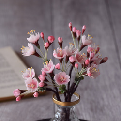 ◆粘土のお花◆　桜　オルリム・シングルベース　S932 6枚目の画像