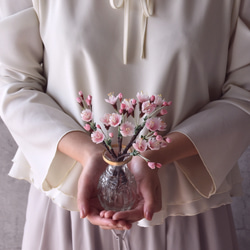 ◆粘土のお花◆　桜　オルリム・シングルベース　S932 2枚目の画像