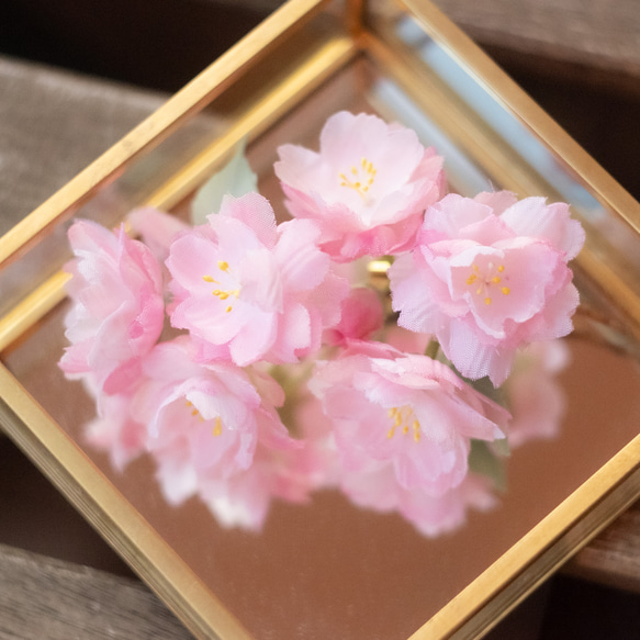 ふんわり 春 の 八重桜 布花 コサージュ 2024 10枚目の画像