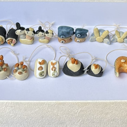 載せるひな人形　Y-103-1（大）-2（小）陶製/Hina doll/雛娃娃/Hina-Puppe/हिना गुड़ 12枚目の画像