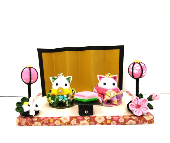 猫のお雛様　ねこ陶雛【大】立ち雛　♡m(=✧ω✧=)m♡ 買い誠実 猫のお雛様 ねこ陶雛【大】立ち雛 ♡m(=✧ω✧=)m