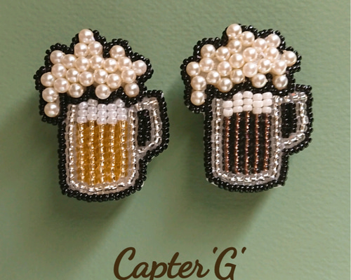 ちゃっぴー様 追加オーダーご確認用 ビーズ刺繍ブローチ